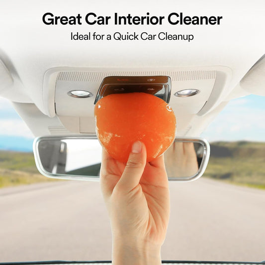 Car Cleaning Gel Car Putty Car Cleaning Kit Car Interior Cleaner Slime Car Cleaning Supplies Auto Detailing Tools Car Accessories Car Gifts for Women Men Keyboard Cleaner Orange